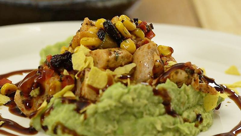 Smoky Chicken with Avocado Paste