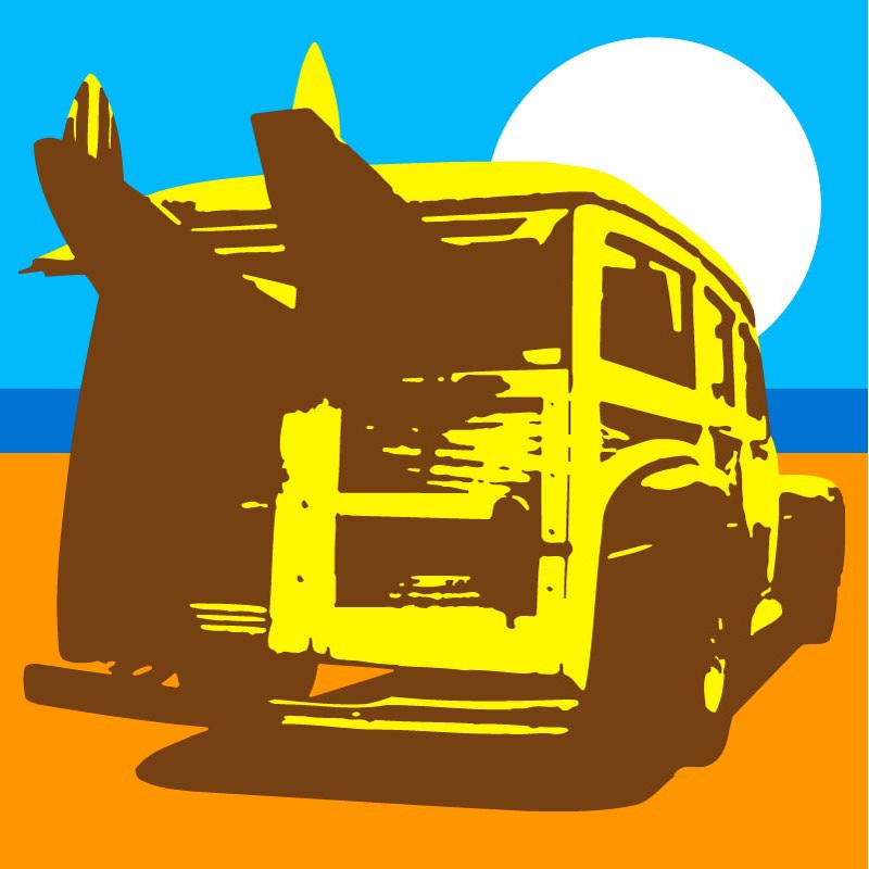 Logotipo de surf de verão