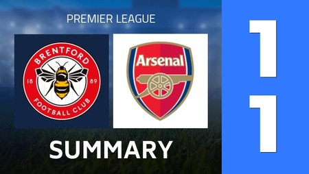 Summary : Brentford FC - Arsenal FC (1 - 1) - Final Score
