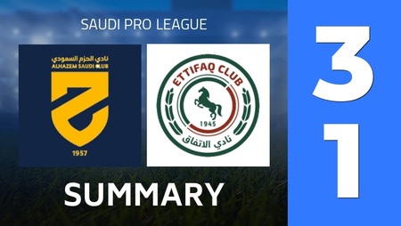 ملخص : Al-Hazm - Al-Ittifaq FC (3 - 1) - النتيجة النهائية