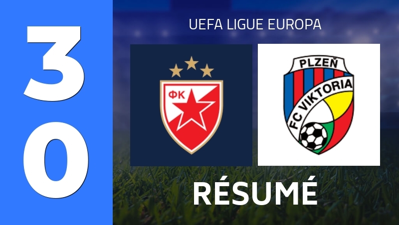 Résumé : Étoile Rouge Belgrade - Viktoria Plzen - UEFA Ligue Europa 26/27