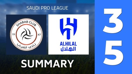 ملخص : Al-Shabab FC (SA) - Al Hilal SFC (3 - 5) - النتيجة النهائية