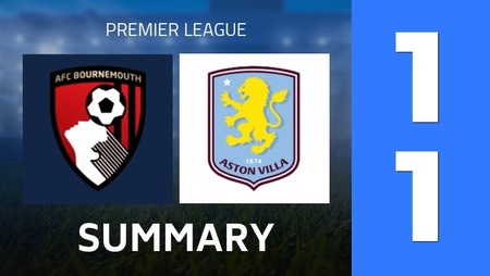 Summary : AFC Bournemouth - Aston Villa (1 - 1) - Final Score