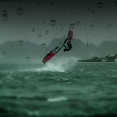 Gregoire Scherpe performs a majestic jump on his windsurf!