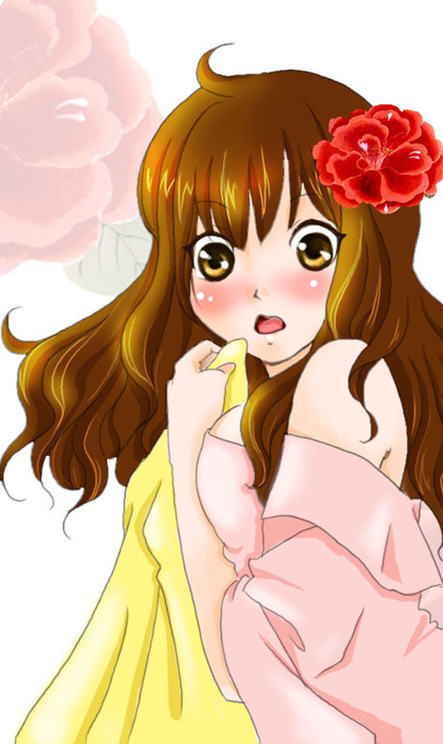 Pretty girl who blushes