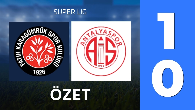 Özet : Fatih Karagumruk Istanbul - Antalyaspor - Super Lig 25/26