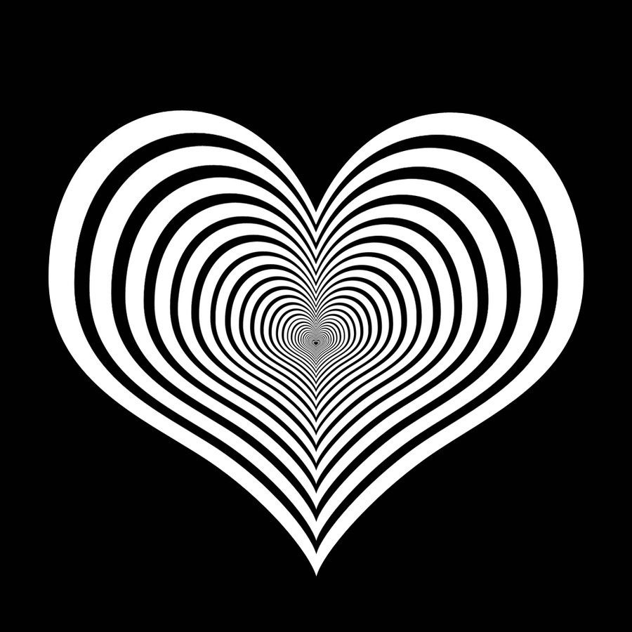 Coração ilusão de ótica