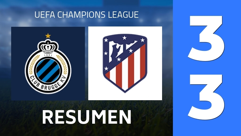 Resumen : Club Brugge - Atletico Madrid - UEFA Champions League 25/26