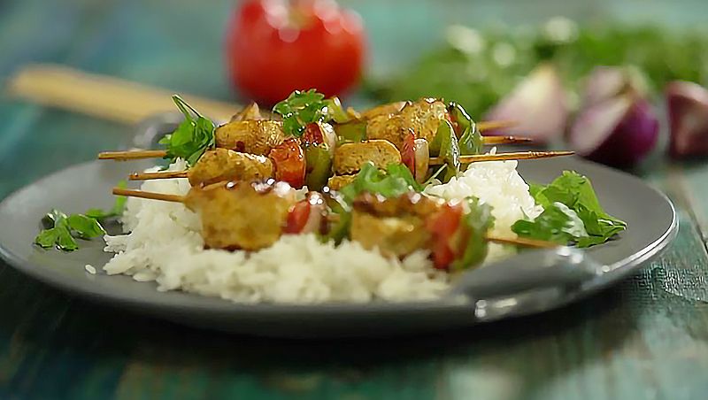 Lebanese Shish Taouk with Basmati Rice