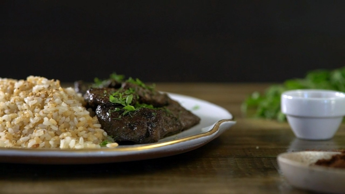 Foie Frit avec Riz de sésame
