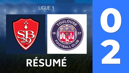 Résumé : Stade Brest 29 - Toulouse FC (0 - 2) - Score Final