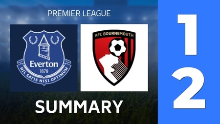 Summary : Everton FC - AFC Bournemouth (1 - 2) - Final Score