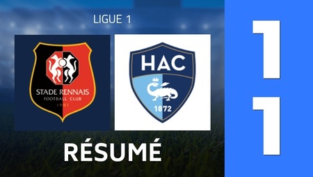 Résumé : Stade Rennais FC - Le Havre AC (1 - 1) - Score Final