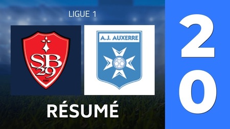 Résumé : Stade Brest 29 - AJ Auxerre (2 - 0) - Score Final