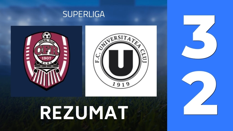 Rezumat : FC CFR 1907 Cluj - FC Universitatea Cluj - Superliga 25/26