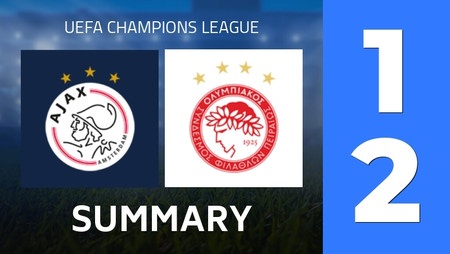 Summary : Ajax Amsterdam - Olympiacos Piraeus (1 - 2) - Final Score