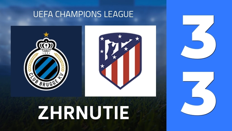 Zhrnutie : Club Brugge - Atletico Madrid - UEFA Champions League 25/26