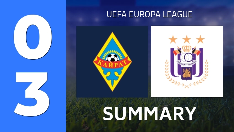 Résumé : Kairat Almaty - RSC Anderlecht - UEFA Ligue Europa 26/27