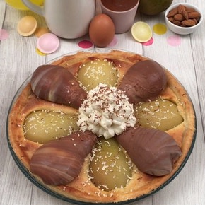 La tarte poire belle-hélène