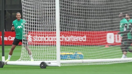 Liverpool squad prepare for champions league trip to Frankfurt