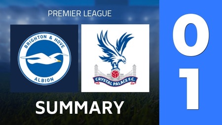 Summary : Brighton & Hove Albion - Crystal Palace (0 - 1) - Final Score