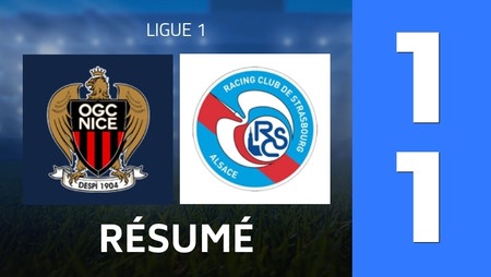 Résumé : OGC Nice - Strasbourg Alsace (1 - 1) - Score Final