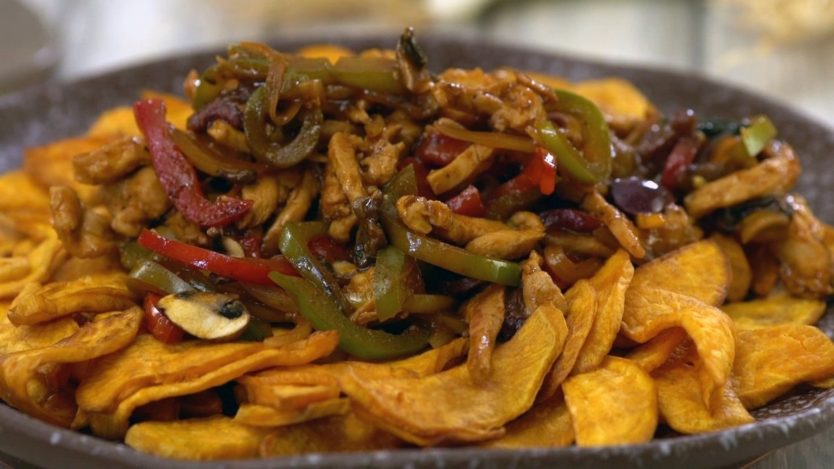 Poulet au barbecue et pommes de terre