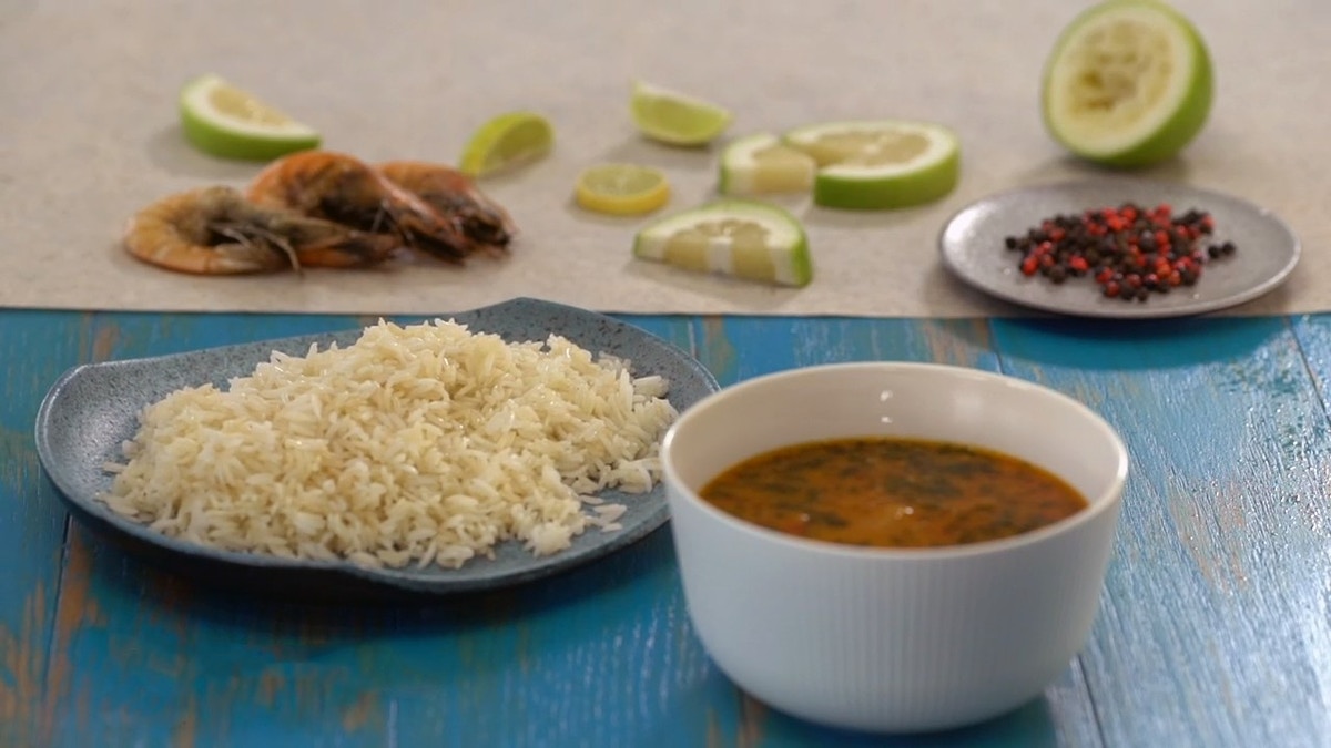 Soupe de crevettes à la noix de coco