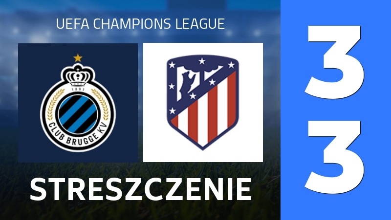 Streszczenie : Club Brugge - Atletico Madrid - UEFA Champions League 25/26