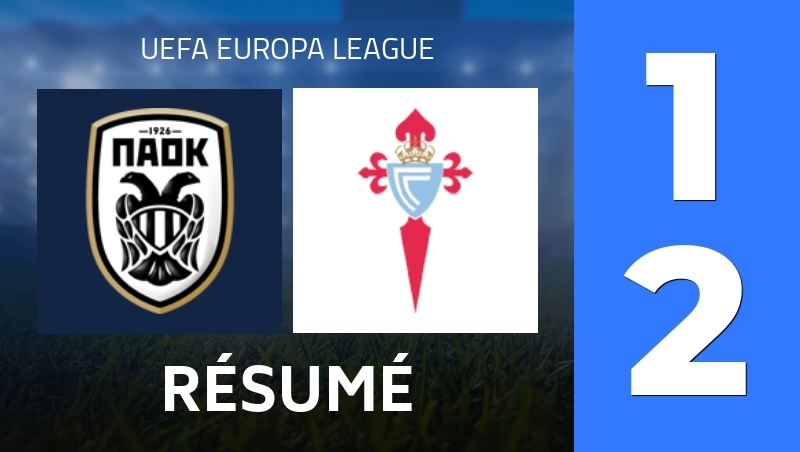 Résumé : PAOK Thessaloniki - RC Celta de Vigo - UEFA Europa League 25/26