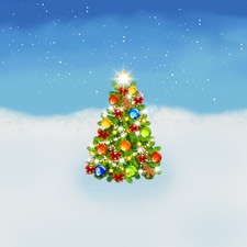 Árvore de natal colorida