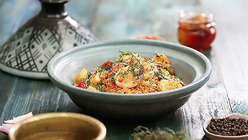 Shrimp Couscous with Herbs