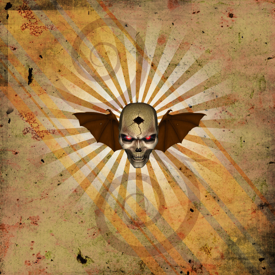 Winged skull breaks screen