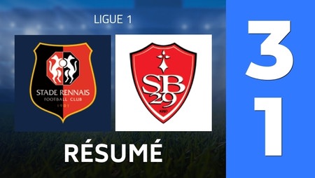 Résumé : Stade Rennais FC - Stade Brest 29 (3 - 1) - Score Final