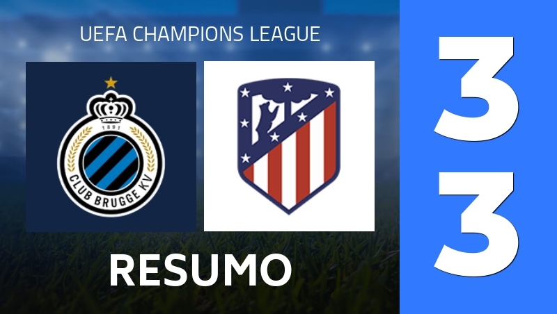Resumo : Club Brugge - Atletico Madrid - UEFA Champions League 25/26