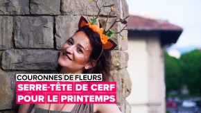 Couronnes de fleurs de printemps : serre-tête de cerf