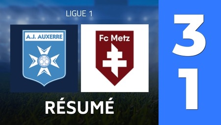 Résumé : AJ Auxerre - FC Metz (3 - 1) - Score Final