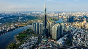 Hô Chi Minh-Ville, Vietnam : Vue aérienne du monument 81 de Saigon