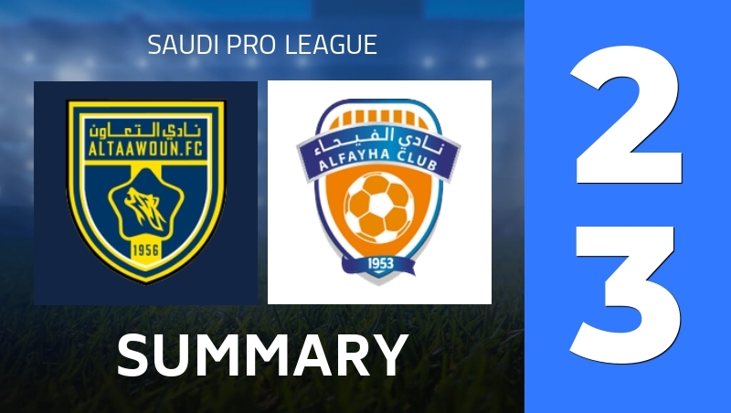 Summary : Al-Taawoun FC - Al-Fayha FC - Saudi Pro League 25/26