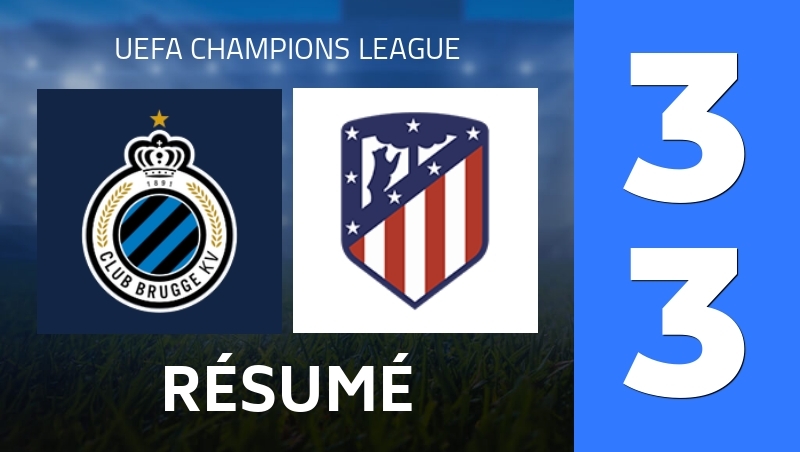 Résumé : Club Brugge - Atletico Madrid - UEFA Champions League 25/26
