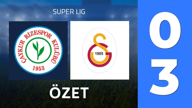 Özet : Caykur Rizespor - Galatasaray Istanbul - Super Lig 25/26