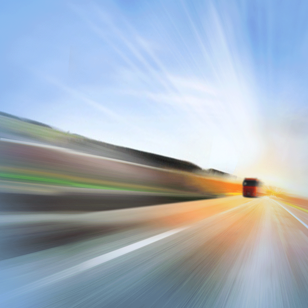 Huge orange truck explodes your screen