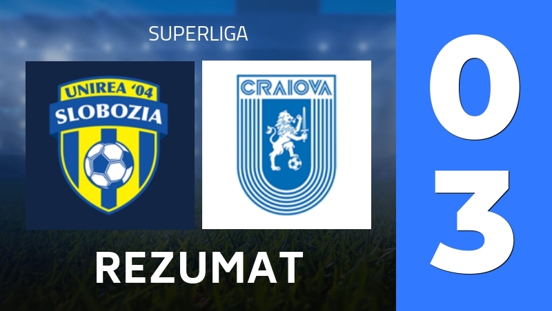 Rezumat : FC Unirea 2004 Slobozia - CS Universitatea Craiova - Superliga 25/26