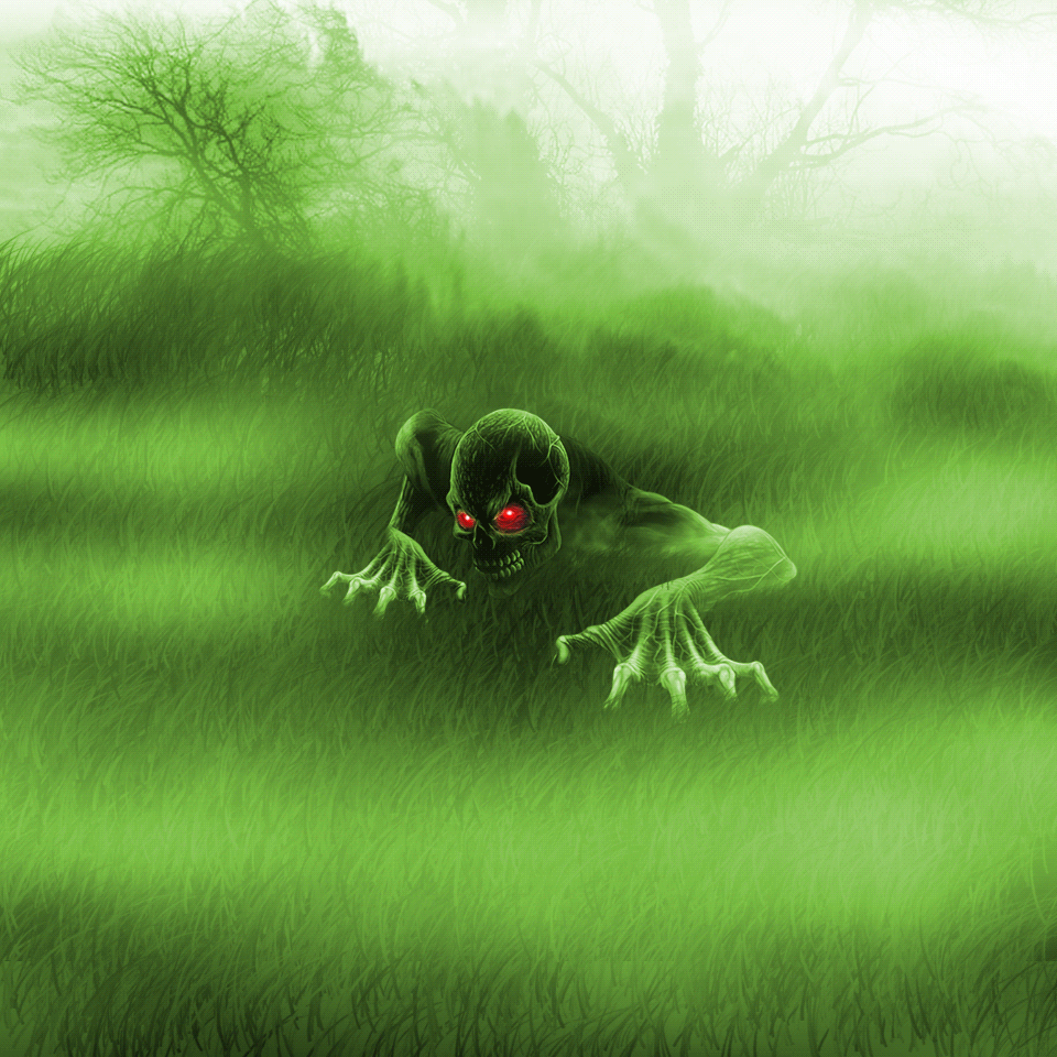 Green skeleton breaks screen