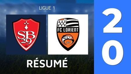 Résumé : Stade Brest 29 - FC Lorient (2 - 0) - Score Final