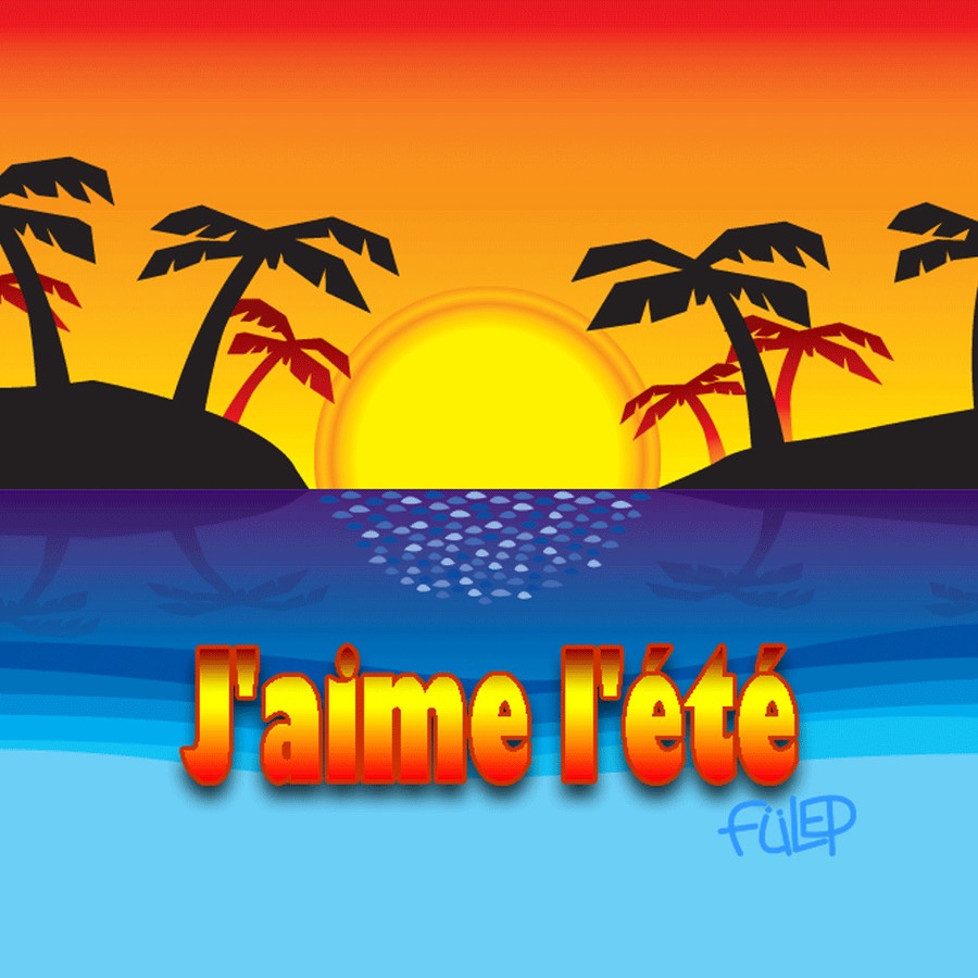 Pôr do sol nos trópicos Eu amo o verão!