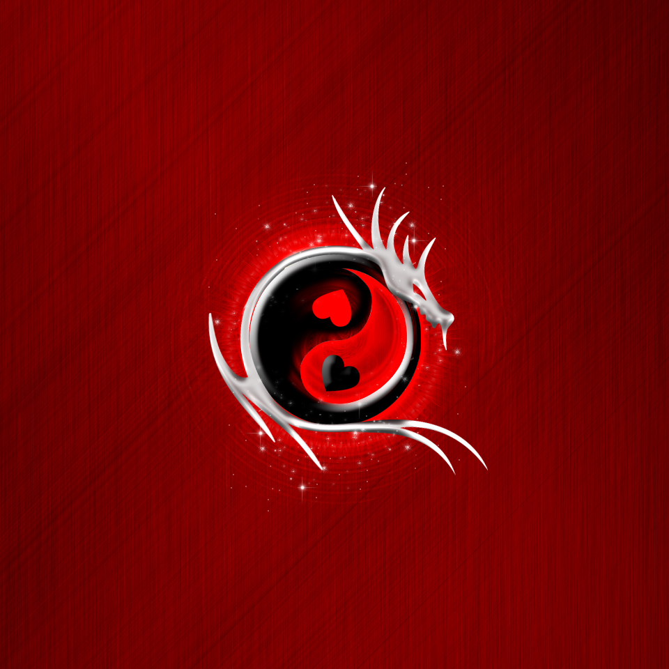 Yin Yang Red Dragon
